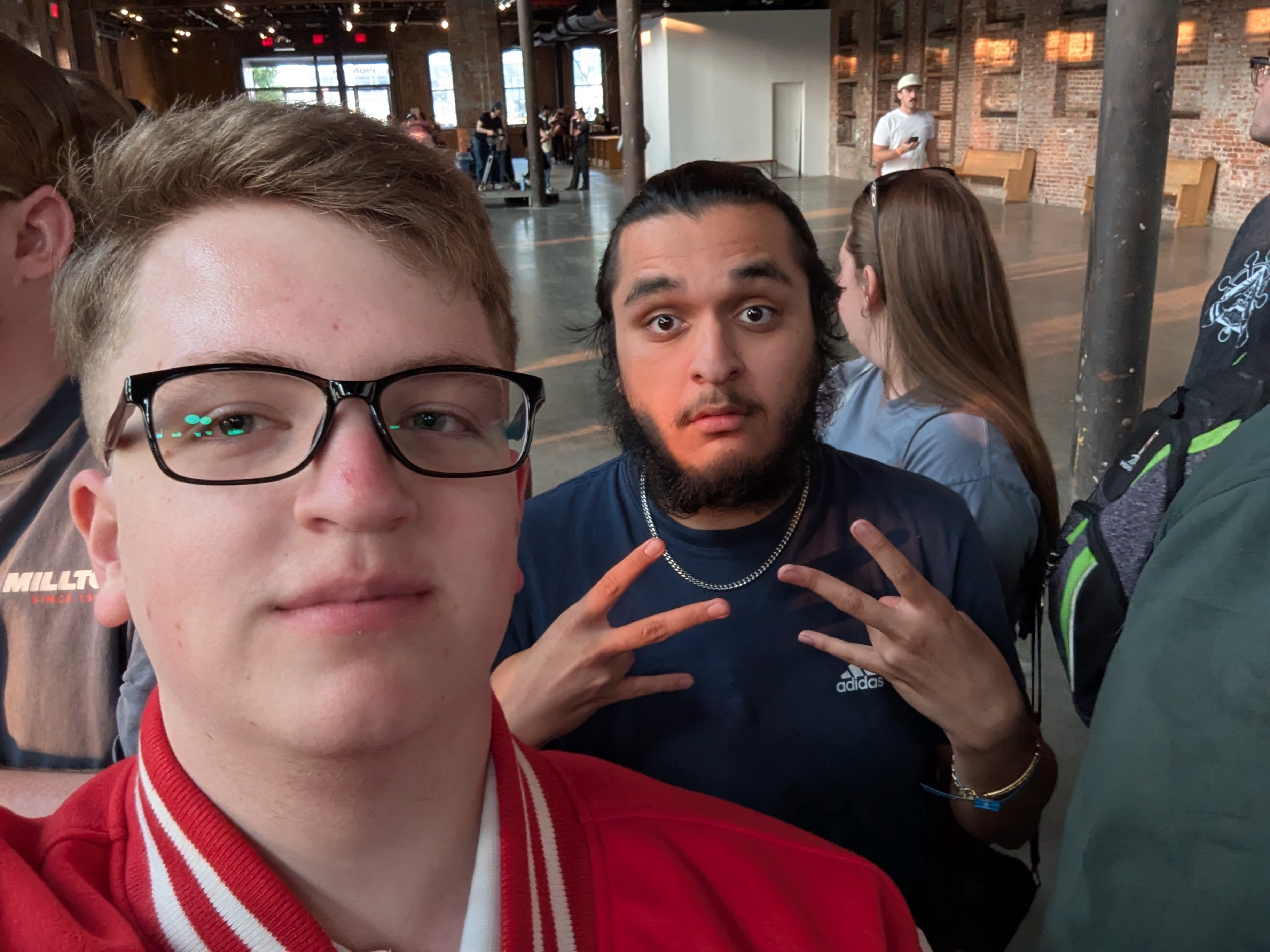 Tim with a friend at an event