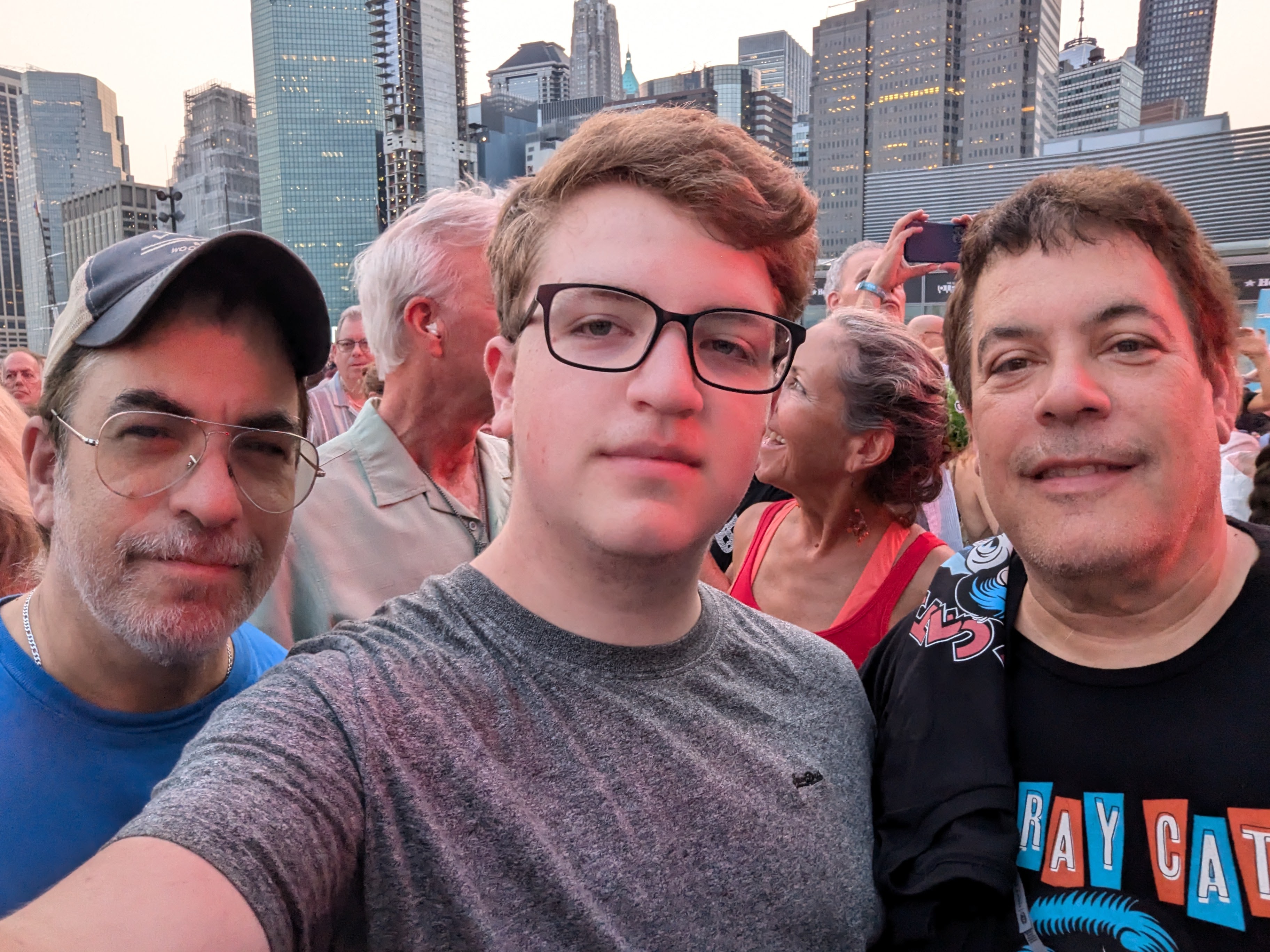Tim with family at a Stray Cats concert in NYC